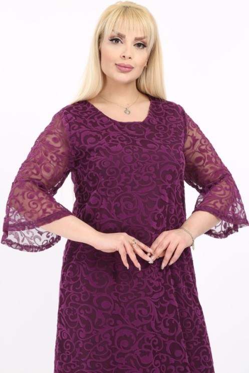 Violetinės spalvos suknelė 2