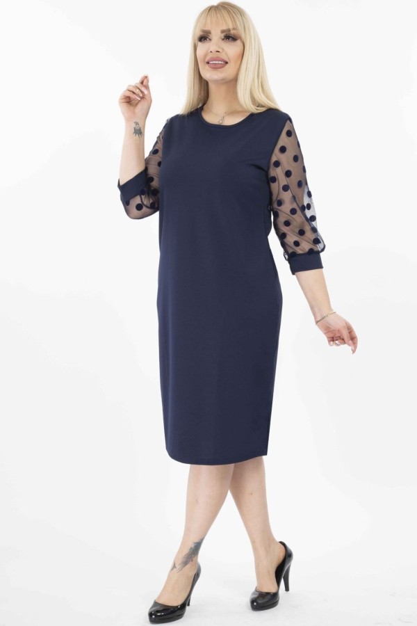 Tamsiai mėlyna suknelė