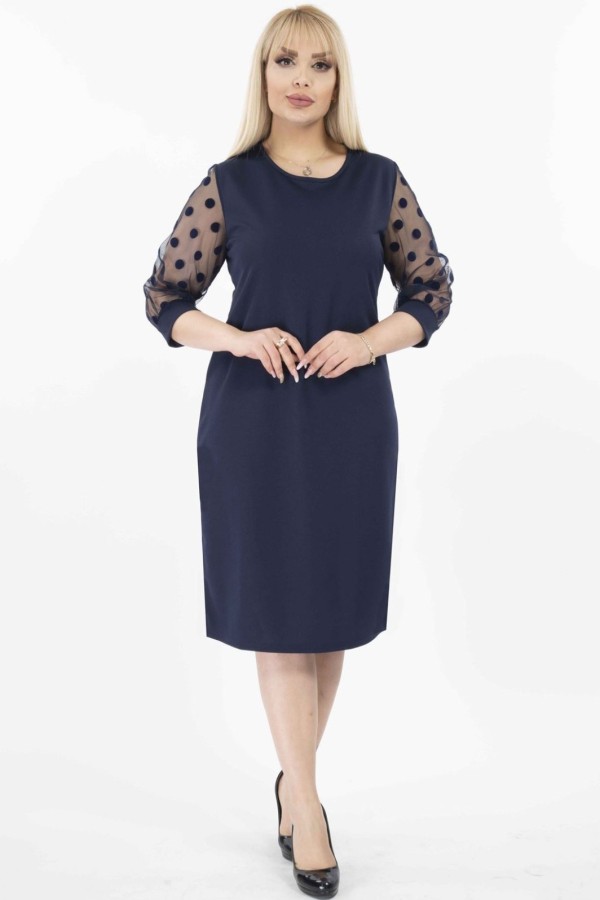 Tamsiai mėlyna suknelė