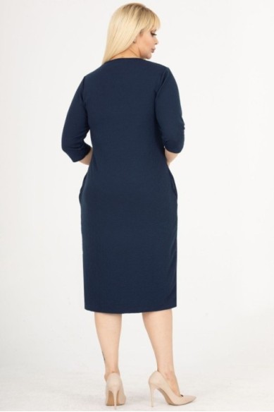 Tamsiai mėlyna suknelė