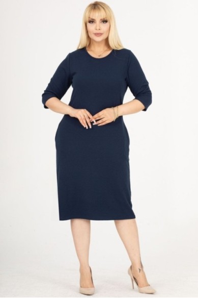 Tamsiai mėlyna suknelė