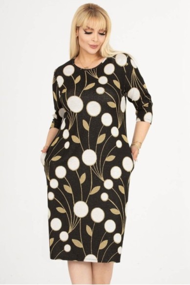 Klasikinė suknelė su raštais