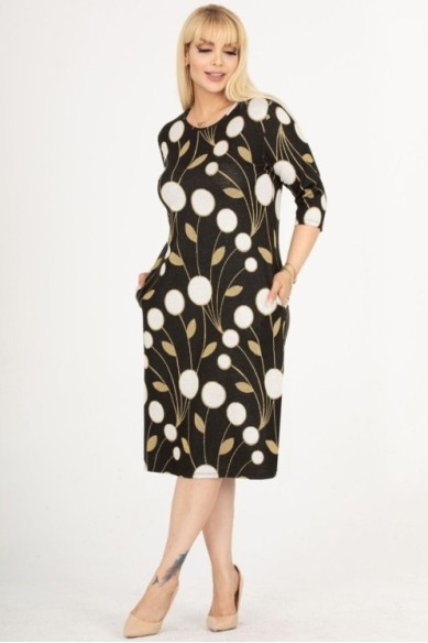 Klasikinė suknelė su raštais