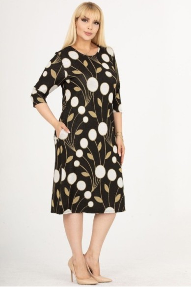 Klasikinė suknelė su raštais