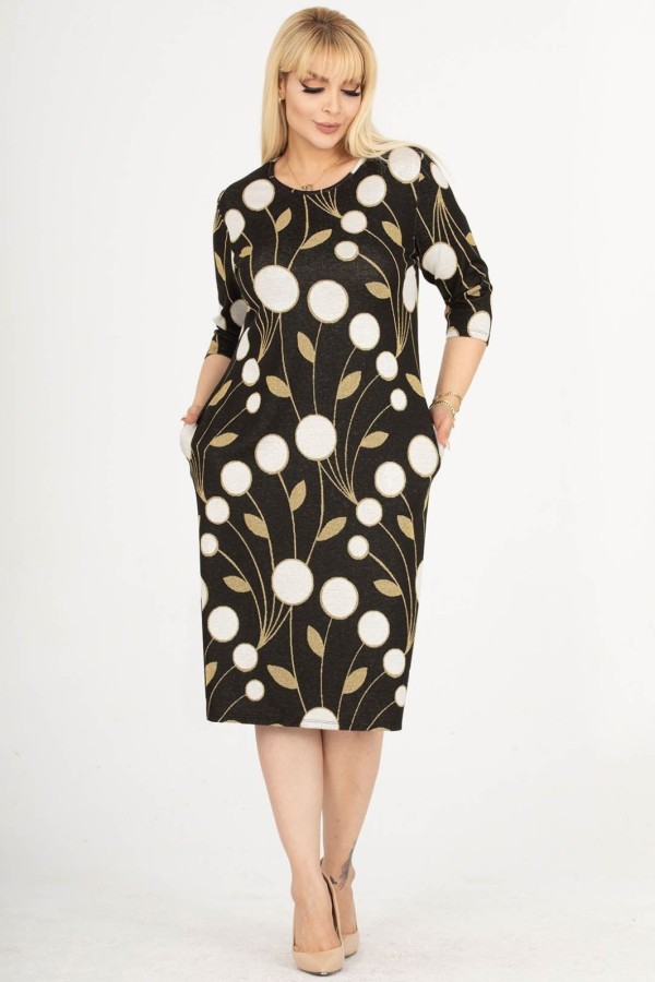 Klasikinė suknelė su raštais