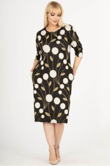 Klasikinė suknelė su raštais