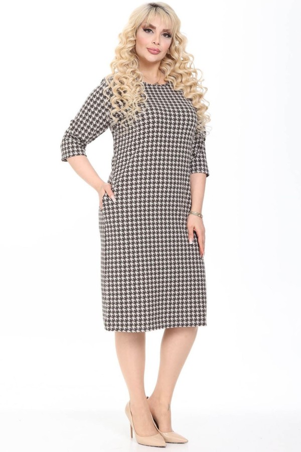 Suknelė su žasies kojelių raštais