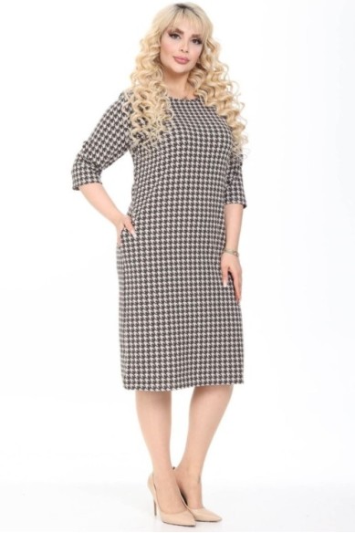 Suknelė su žasies kojelių raštais