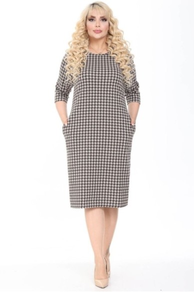 Suknelė su žasies kojelių raštais