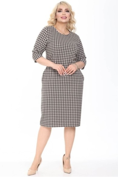 Suknelė su žasies kojelių raštais