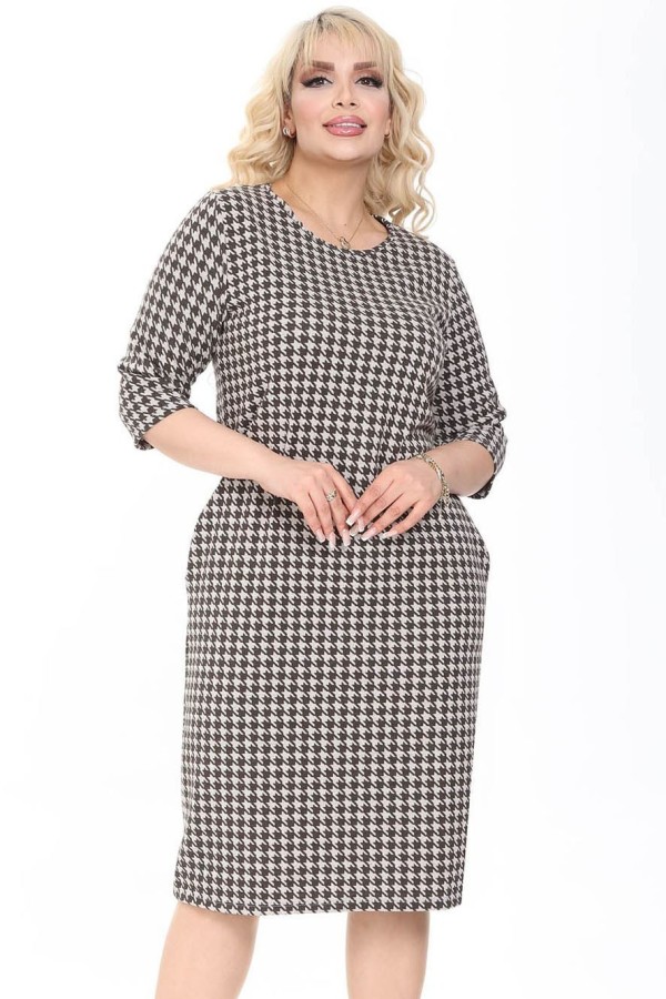 Suknelė su žasies kojelių raštais