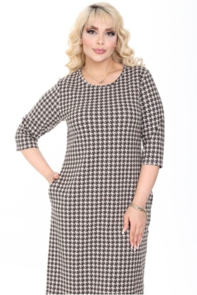 Suknelė su žasies kojelių raštais