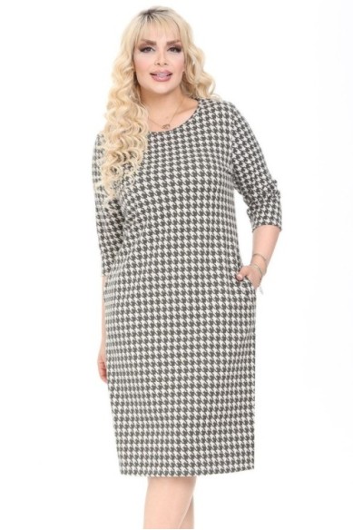 Suknelė su žasies kojelių raštais