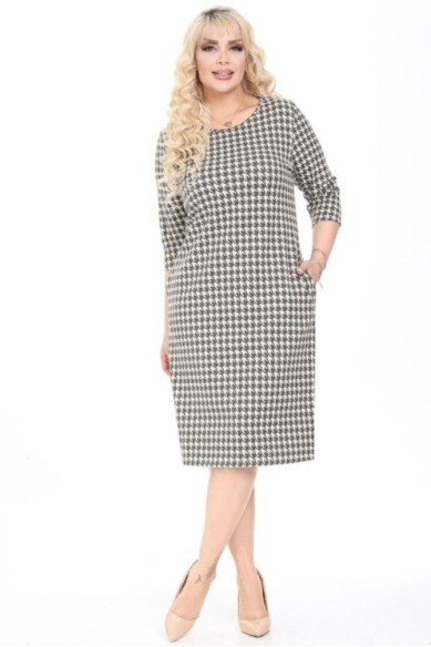 Suknelė su žasies kojelių raštais