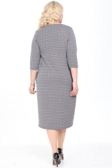 Suknelė su žasies kojelių raštais