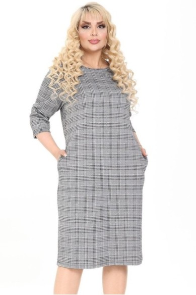 Languota suknelė su kišenėmis