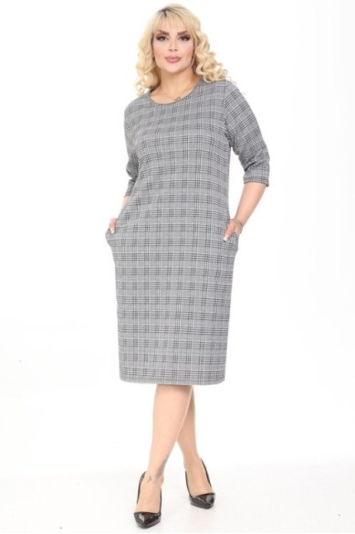 Languota suknelė su kišenėmis