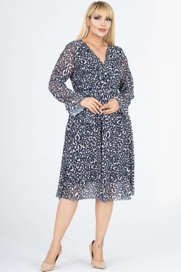 Suknelė ilgomis rankovėmis