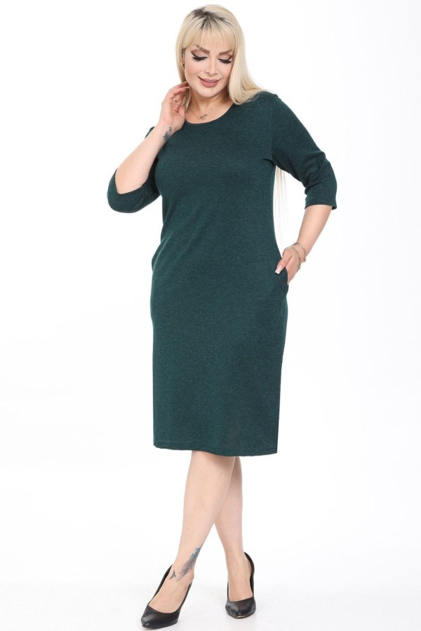 Tamsiai žalia suknelė