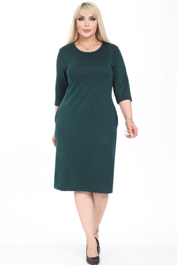 Tamsiai žalia suknelė