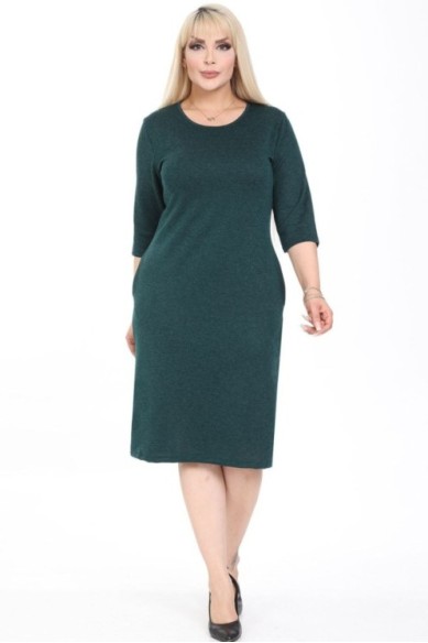 Tamsiai žalia suknelė