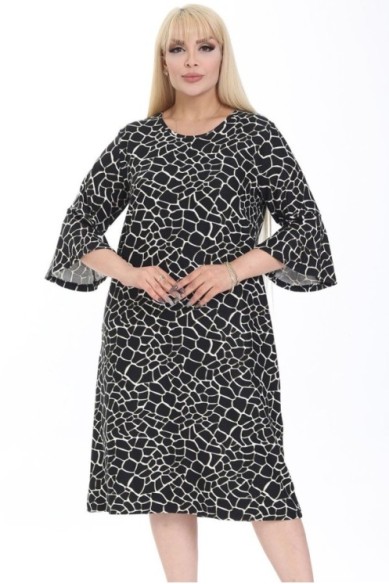 Juodai balta suknelė