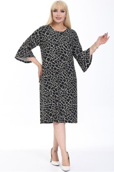 Juodai balta suknelė