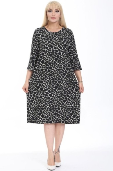 Juodai balta suknelė