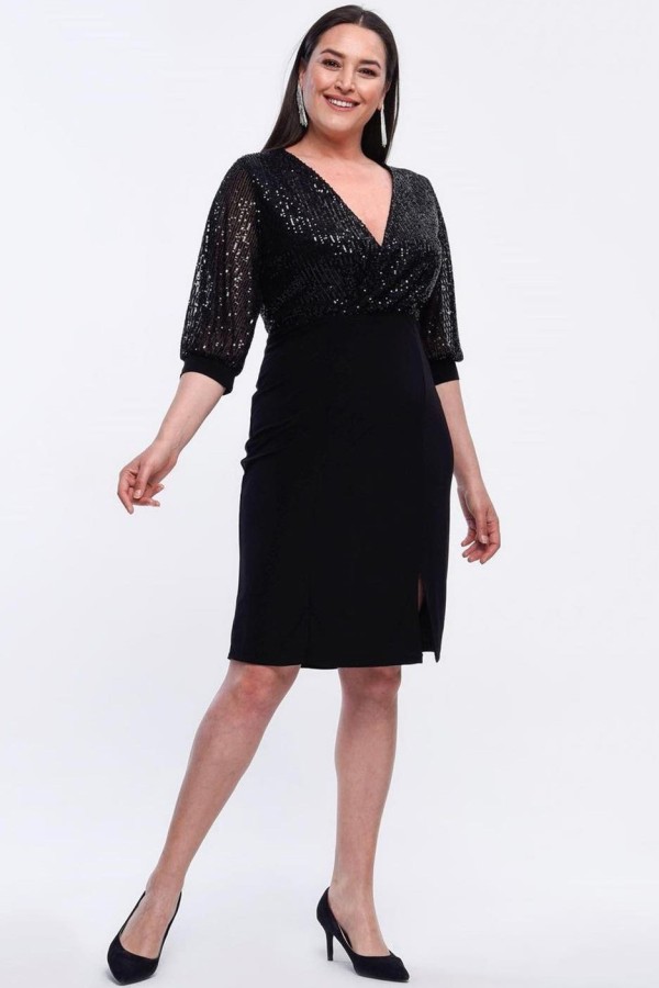 Puošni suknelė su žvyneliais