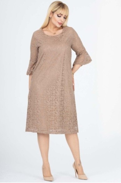 Smėlio spalvos suknelė