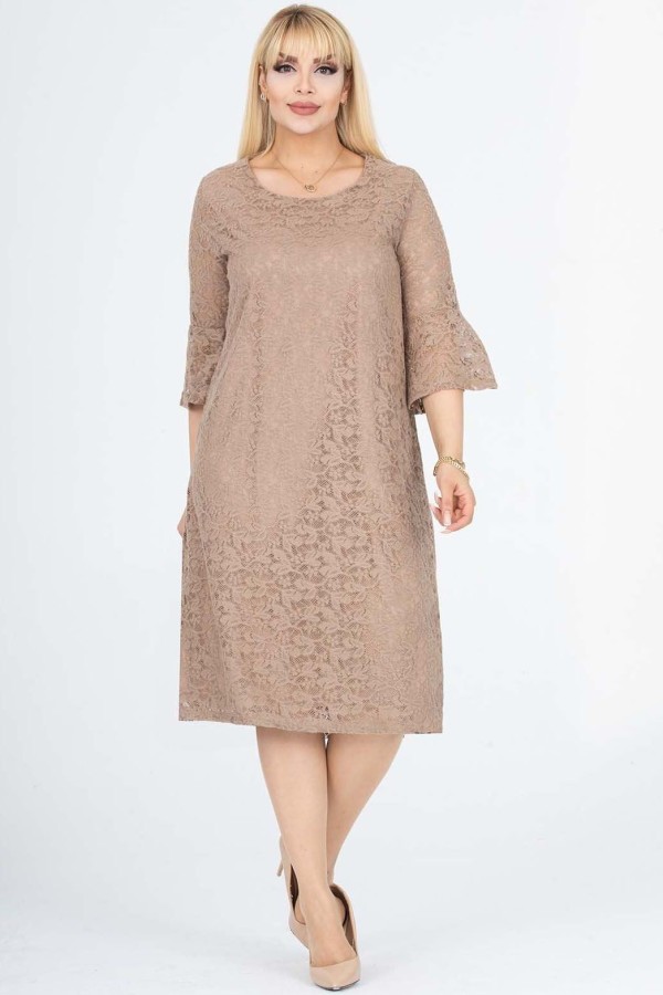 Smėlio spalvos suknelė