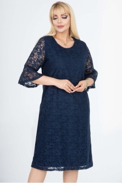 Tamsiai mėlyna suknelė