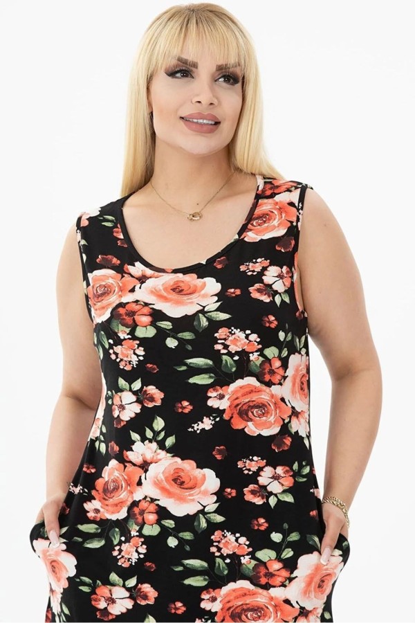 Vasarinė suknelė be rankovių