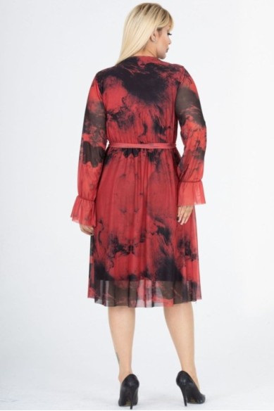 Marga suknelė su dirželiu