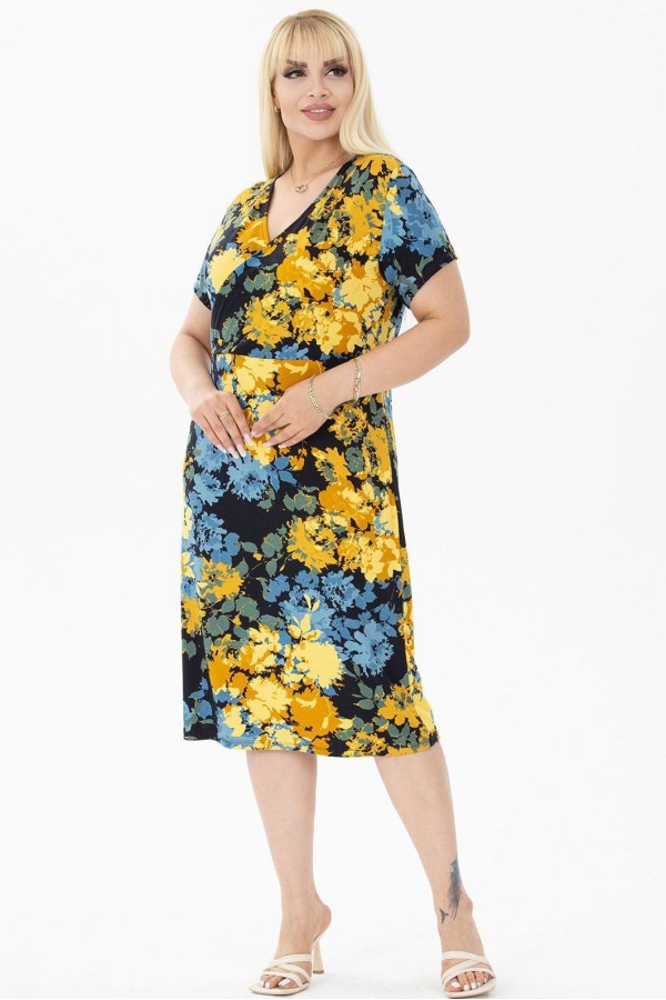 Suknelė trumpomis rankovėmis