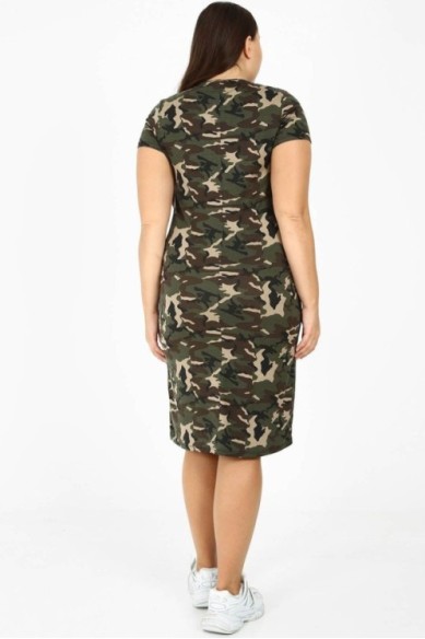 Kamufliažinė suknelė su kišenėmis
