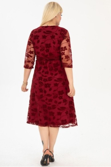 Bordinė suknelė su dirželiu