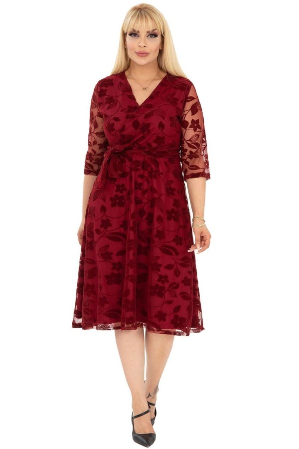 Bordinė suknelė su dirželiu