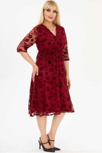 Bordinė suknelė su dirželiu