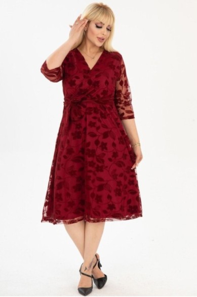 Bordinė suknelė su dirželiu