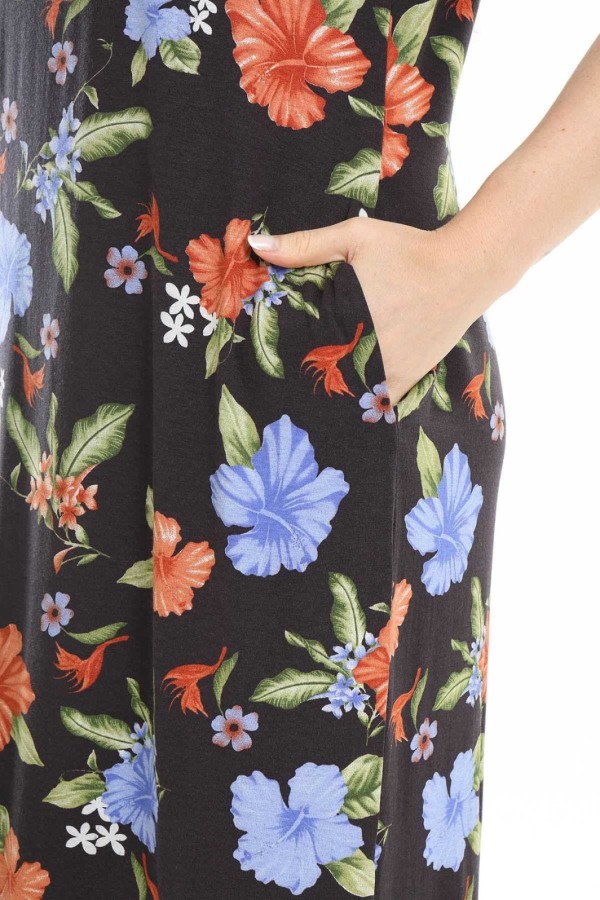 Viskozinė suknelė su gėlytėmis