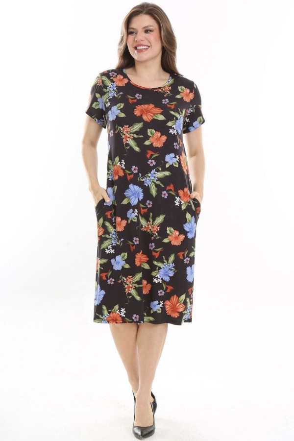 Viskozinė suknelė su gėlytėmis