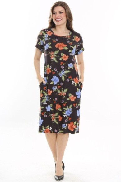 Viskozinė suknelė su gėlytėmis