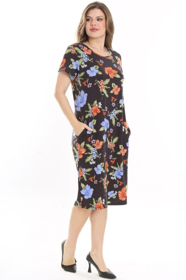 Viskozinė suknelė su gėlytėmis