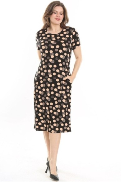 Viskozinė suknelė su rutuliukais