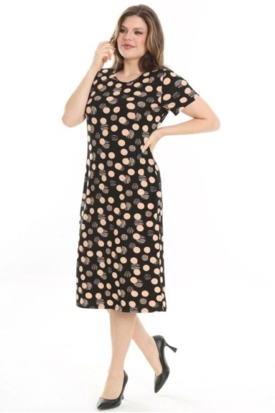 Viskozinė suknelė su rutuliukais