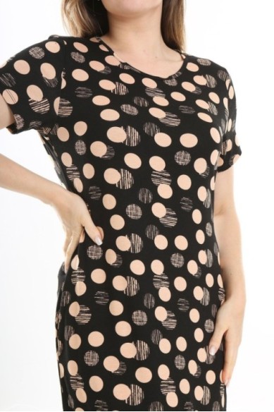 Viskozinė suknelė su rutuliukais