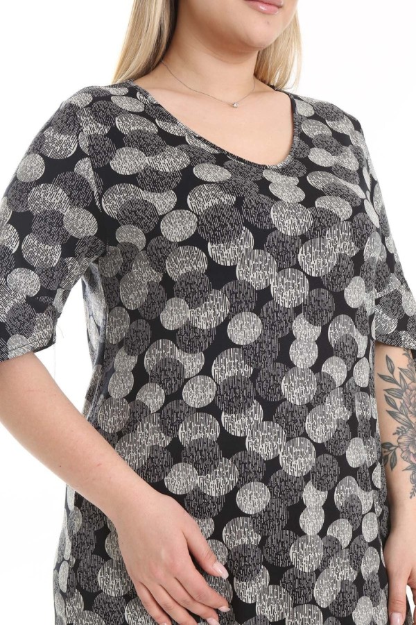 Marga juodai pilka suknelė iš viskozės