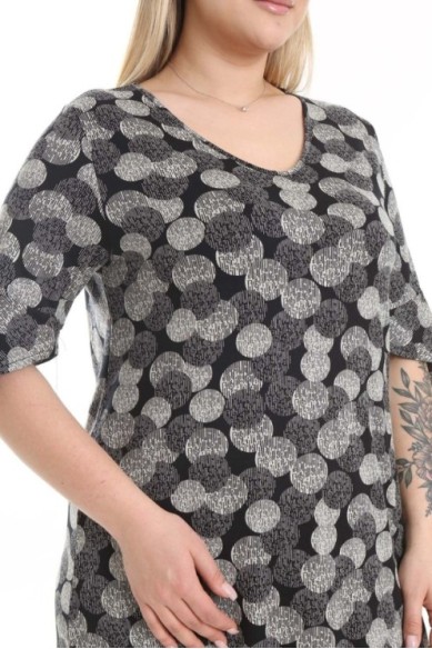 Marga juodai pilka suknelė iš viskozės