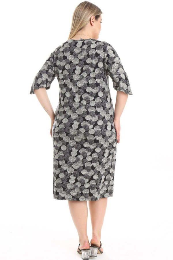 Marga juodai pilka suknelė iš viskozės